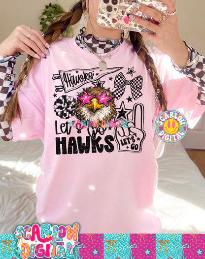 Hawks Mascot PNG Digital Design