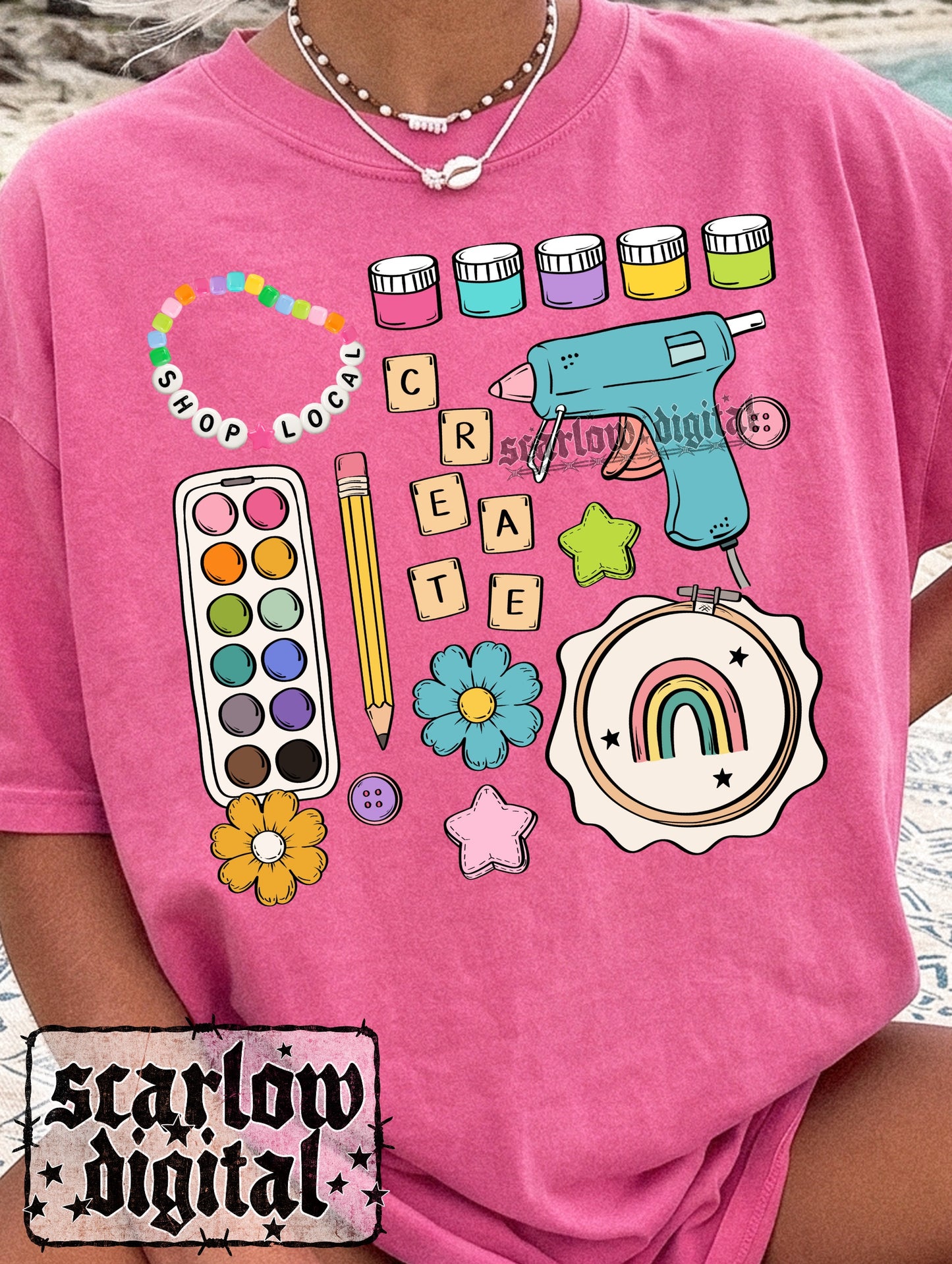 Crafting + Shop Small PNG Digital Design