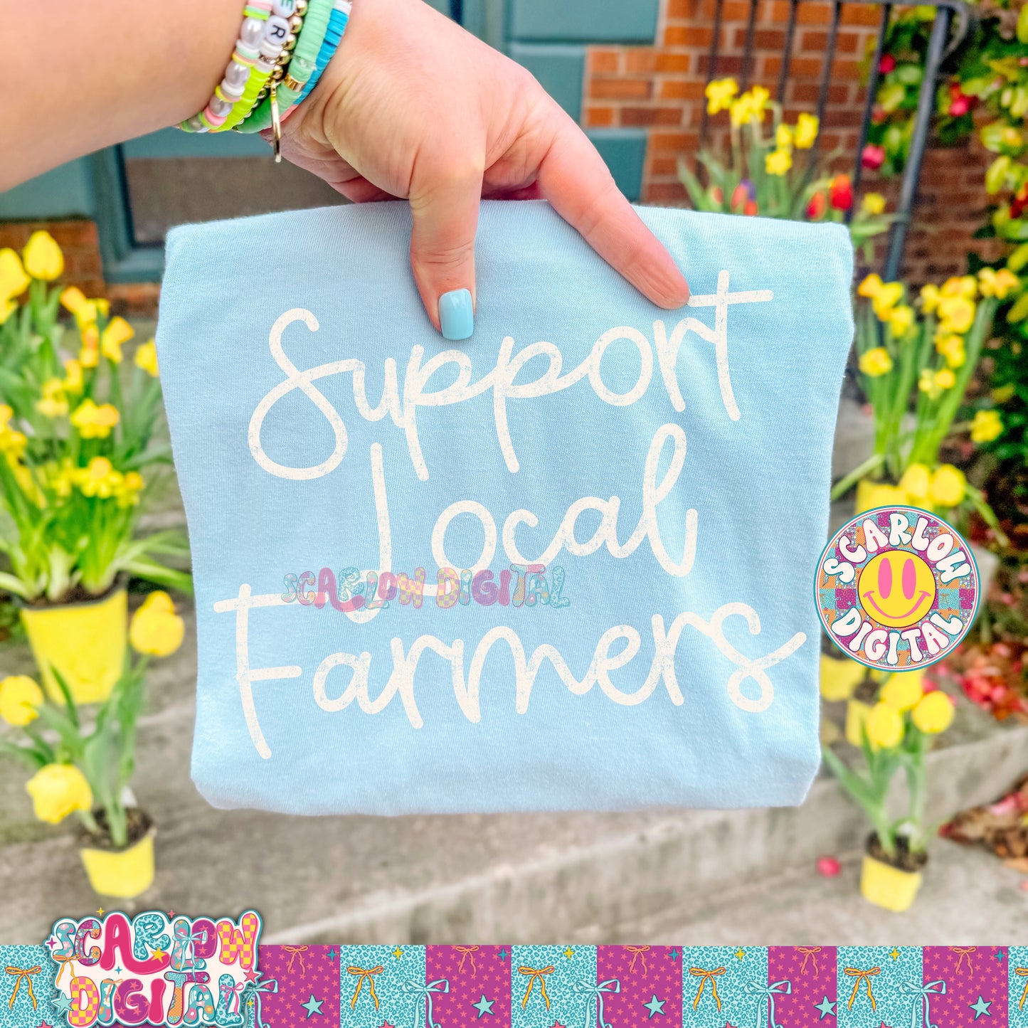 Support Local Farmers PNG Digital Design
