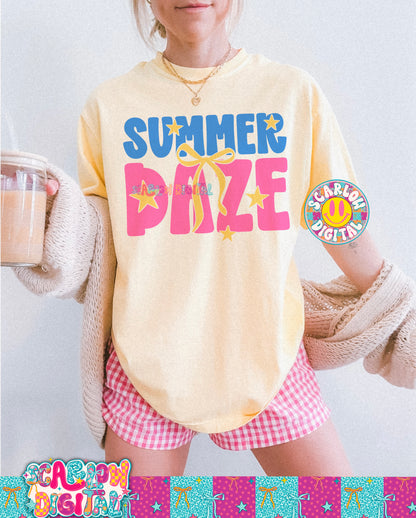 Summer Daze PNG Digital Design