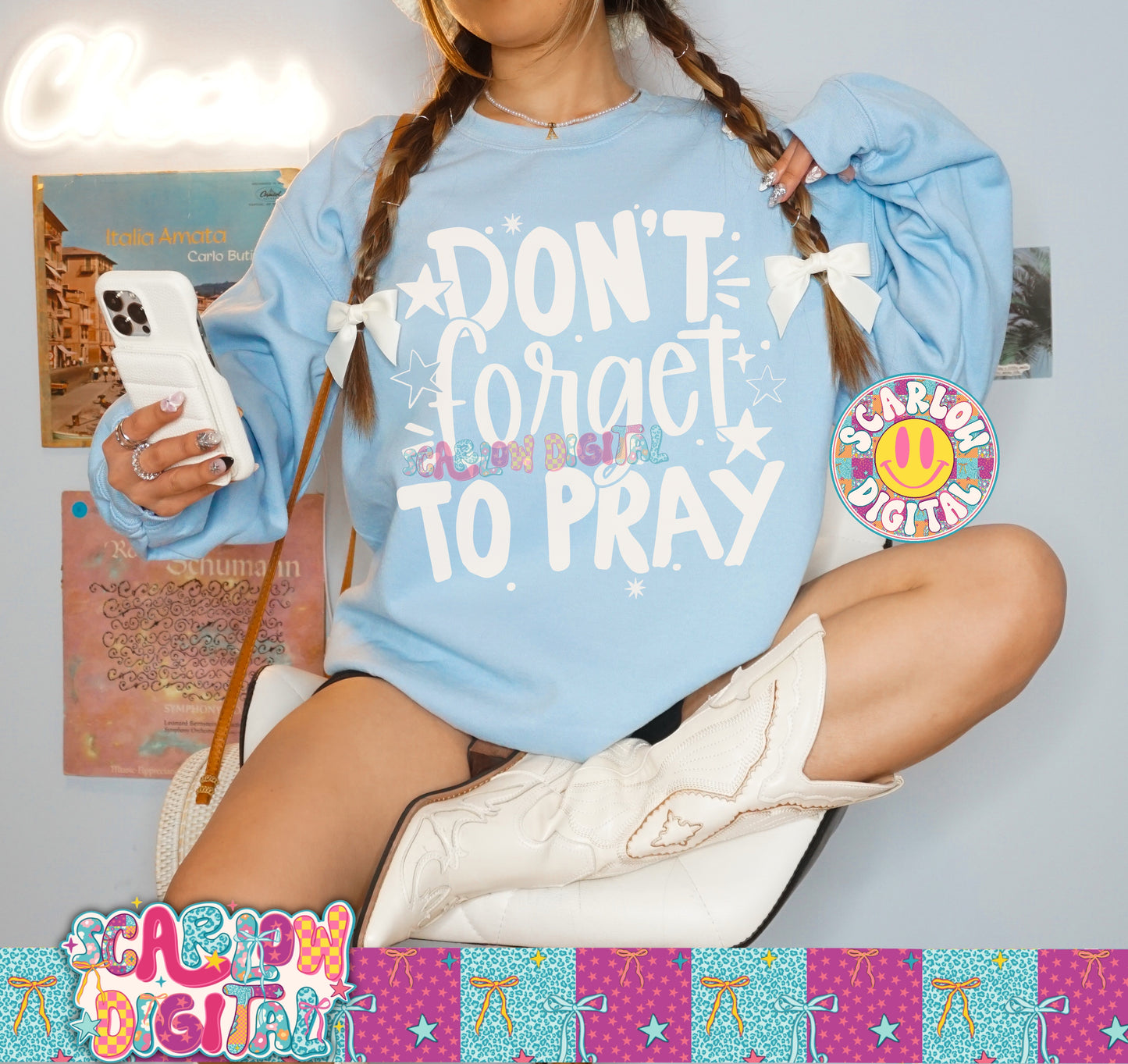Don't Forget to Pray PNG Digital Design