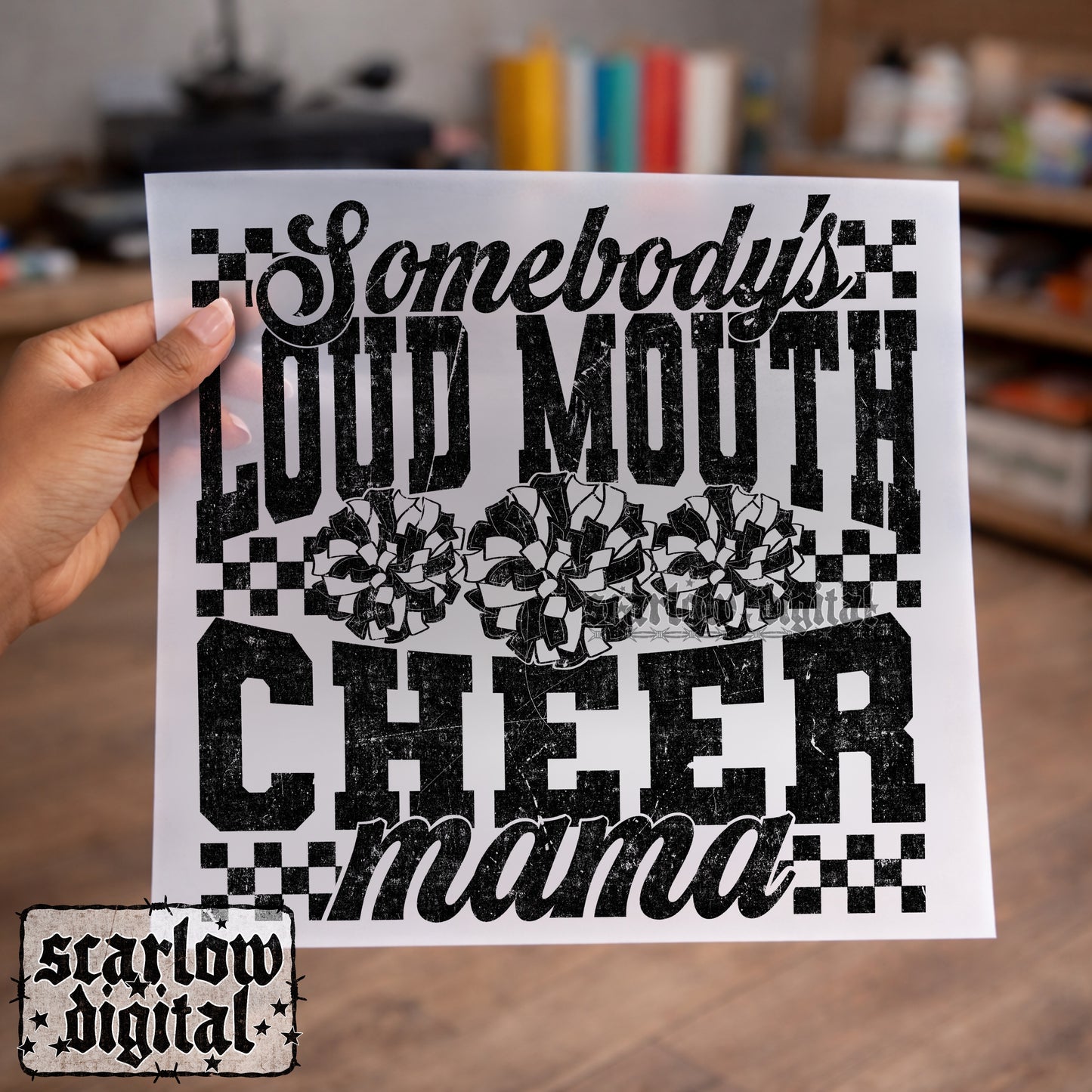 Cheer Mama PNG Digital Design