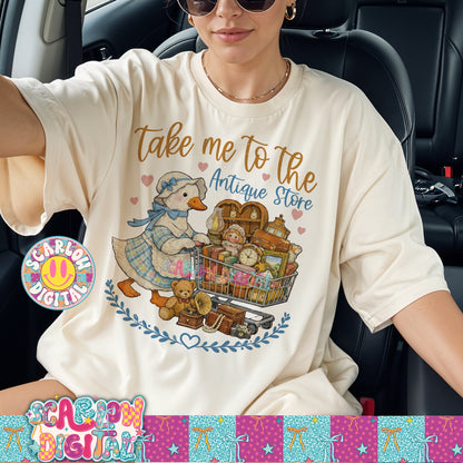 Take Me to the Antique Store PNG Digital Design