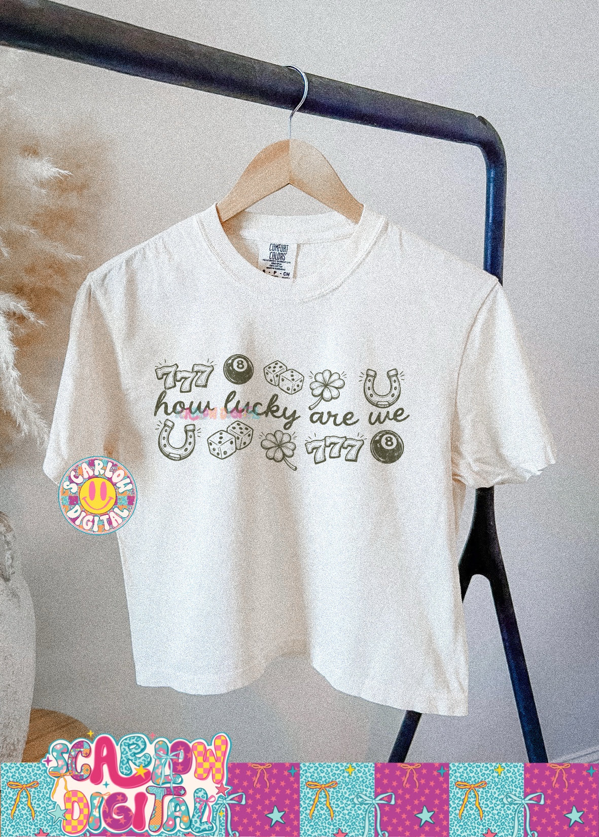 How Lucky Are We PNG Digital Design