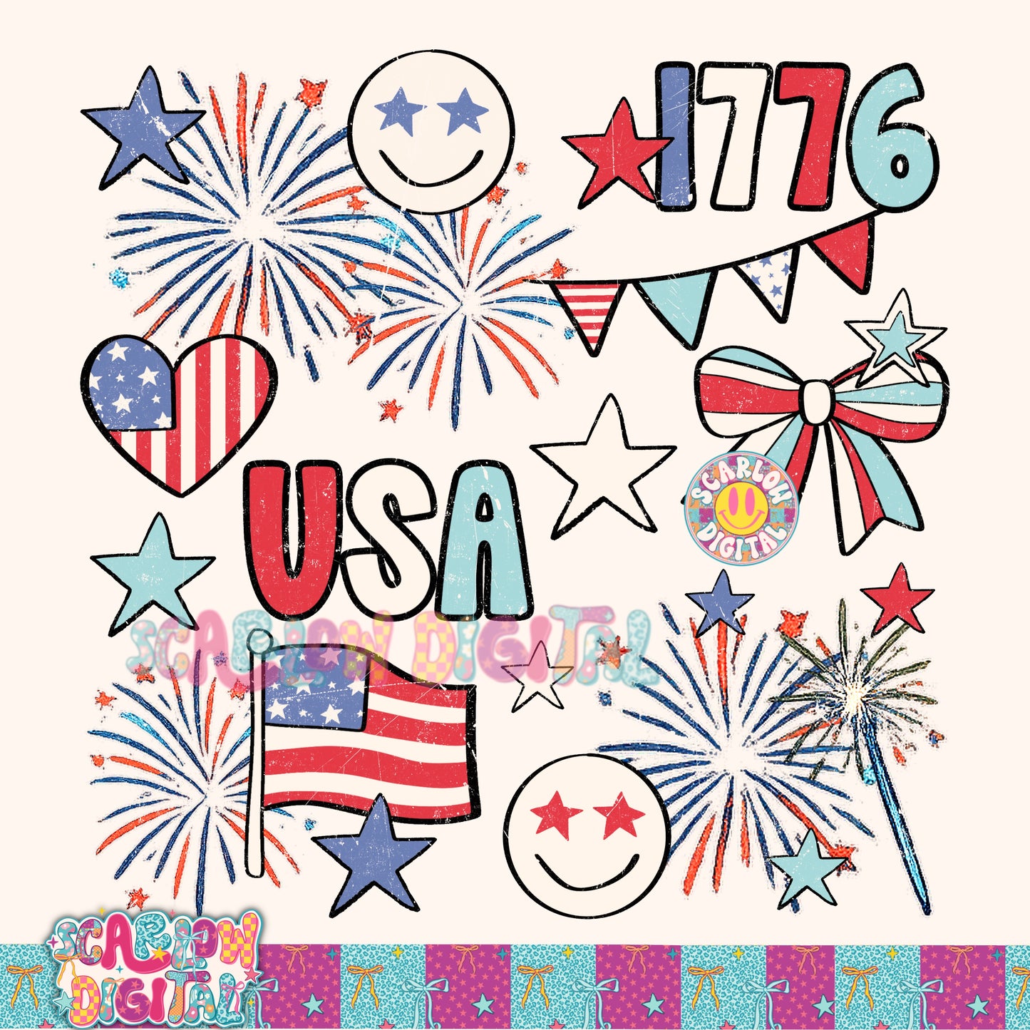 Patriotic Things PNG Digital Design