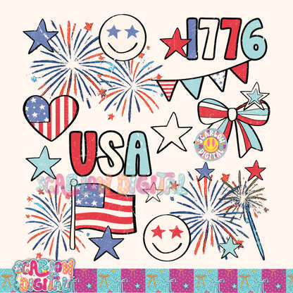 Patriotic Things PNG Digital Design