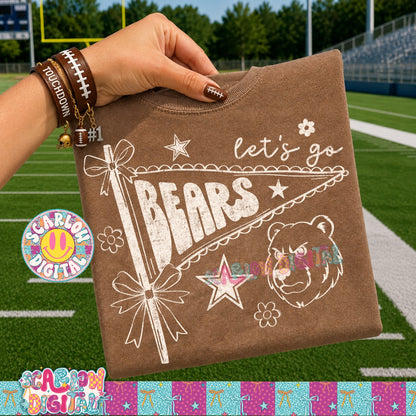 Let's Go Bears PNG Digital Design