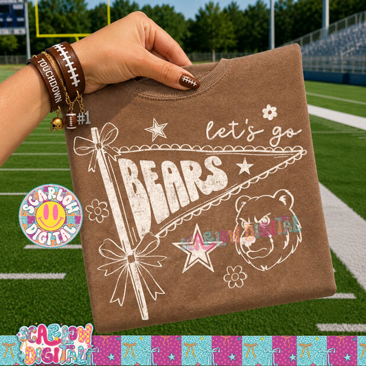 Let's Go Bears PNG Digital Design