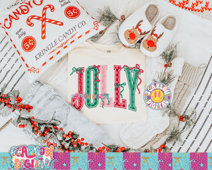 Jolly Christmas Bows PNG Digital Design