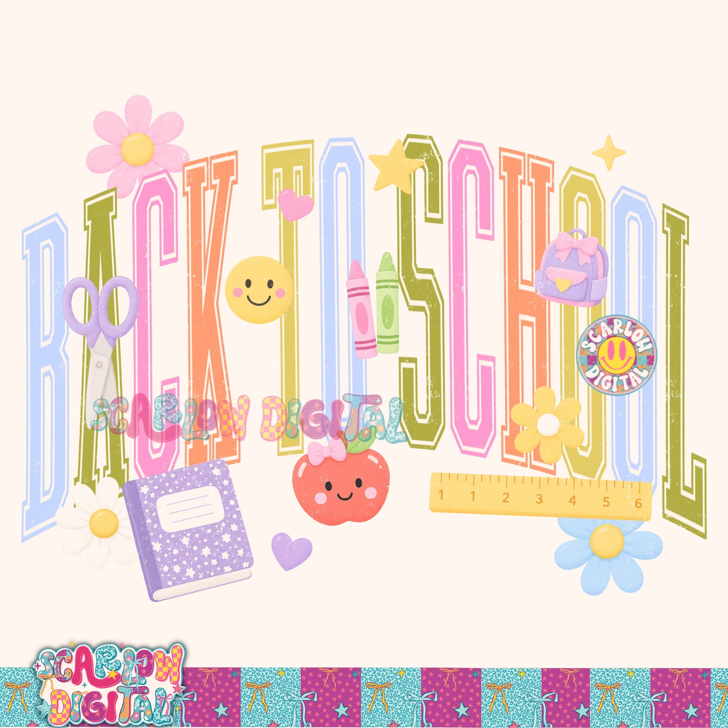 Back to School PNG Digital Design