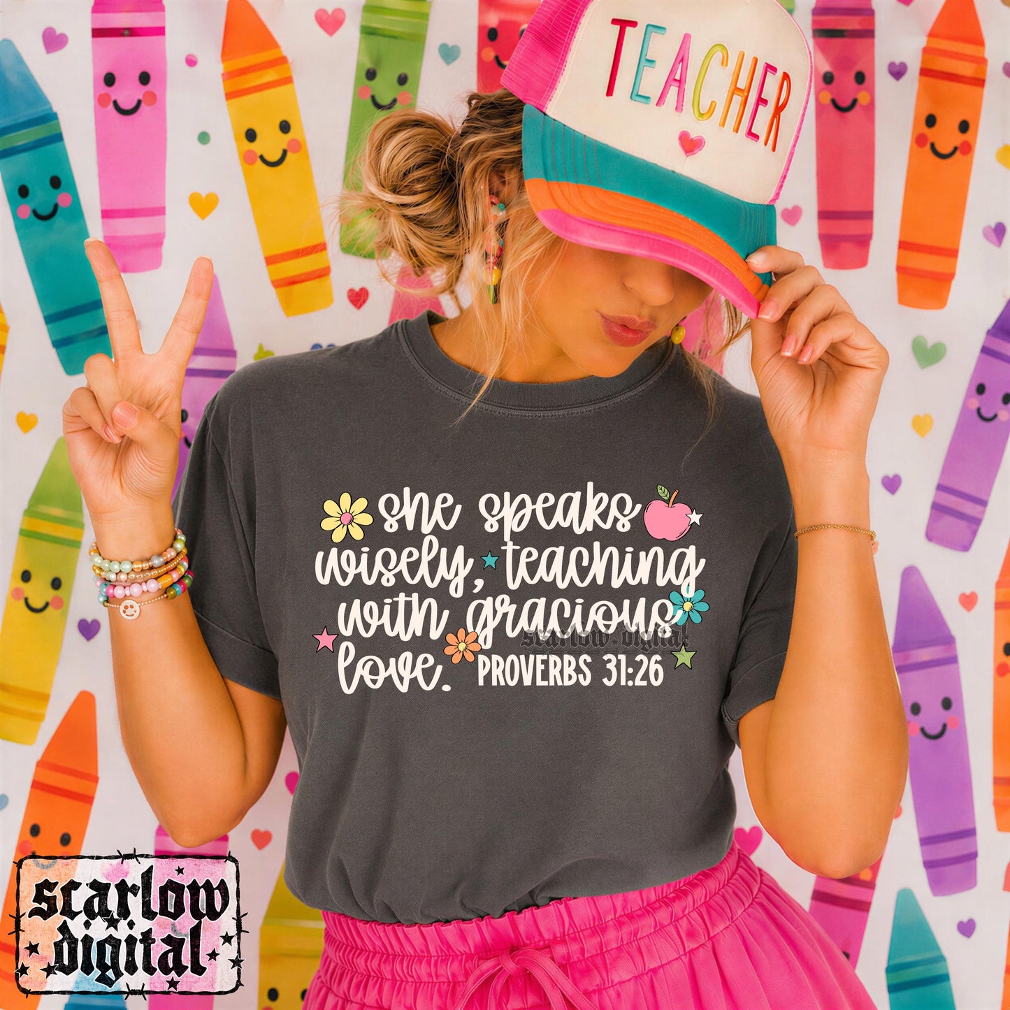 She Speaks Wisely Teaching With Gracious Love PNG Digital Design