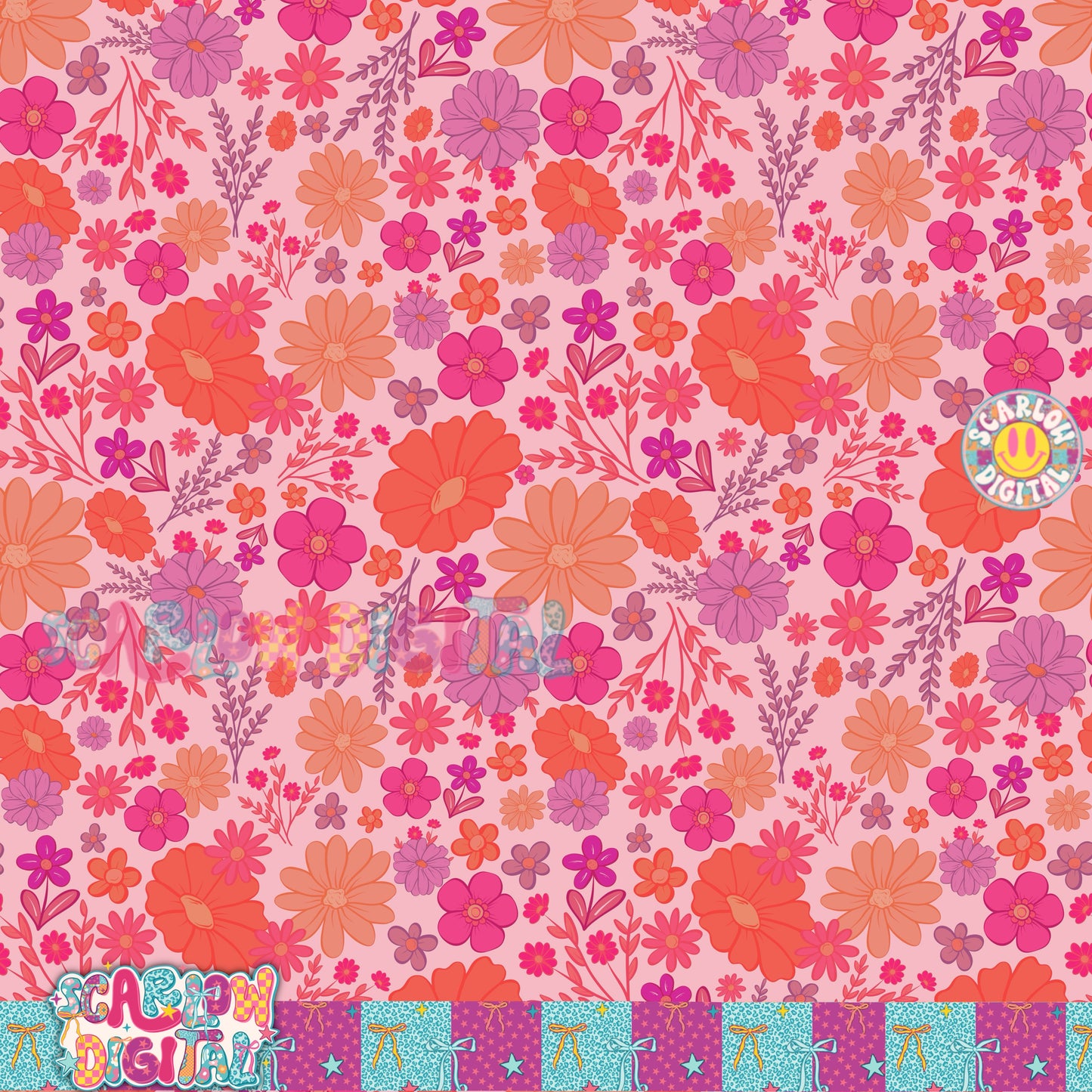 Floral Seamless Pattern Digital Design