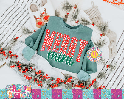 Merry Mini PNG Digital Design