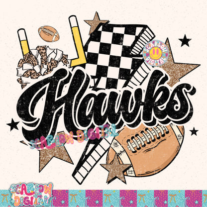 Hawks PNG Digital Design