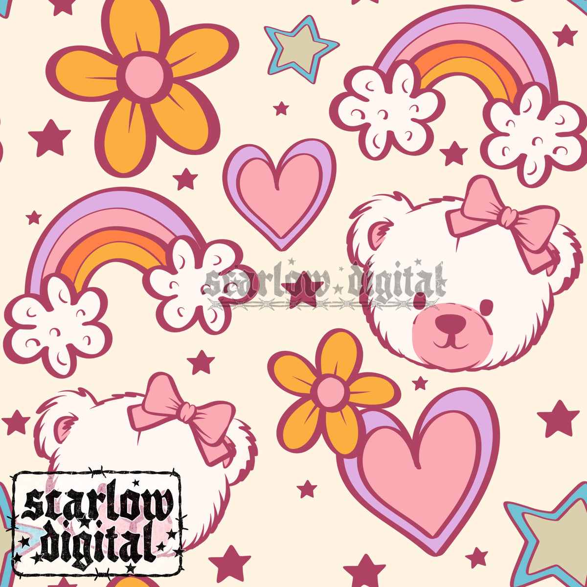 Girl Things Seamless Pattern Digital Design