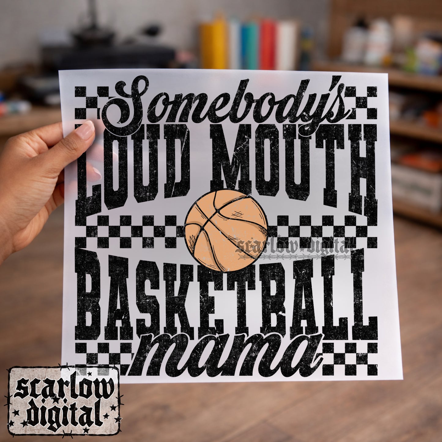 Basketball Mama PNG Digital Design