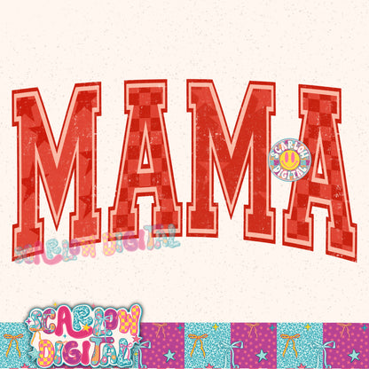 Red Mama PNG Digital Design
