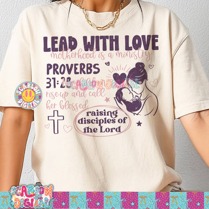 Lead With Love Motherhood is a Ministry PNG Digital Design