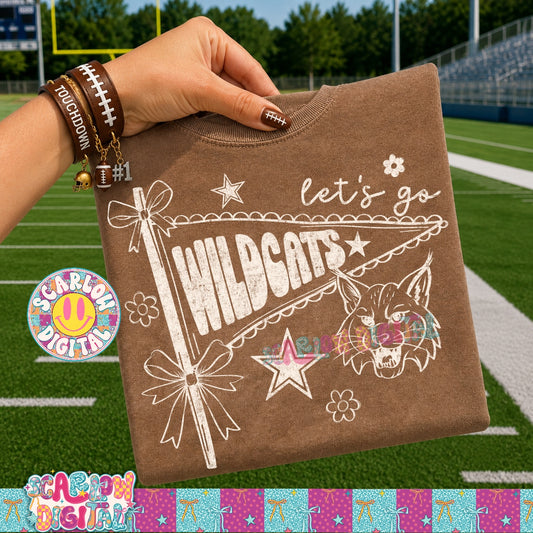 Let's Go Wildcats PNG Digital Design