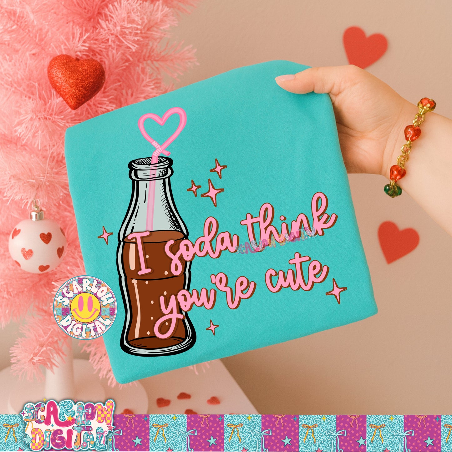 I Soda Think You're Cute PNG Digital Design