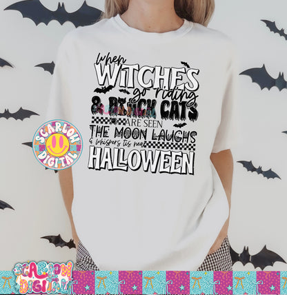 NEW NEW NEW! When Witches Go Riding PNG Digital Design