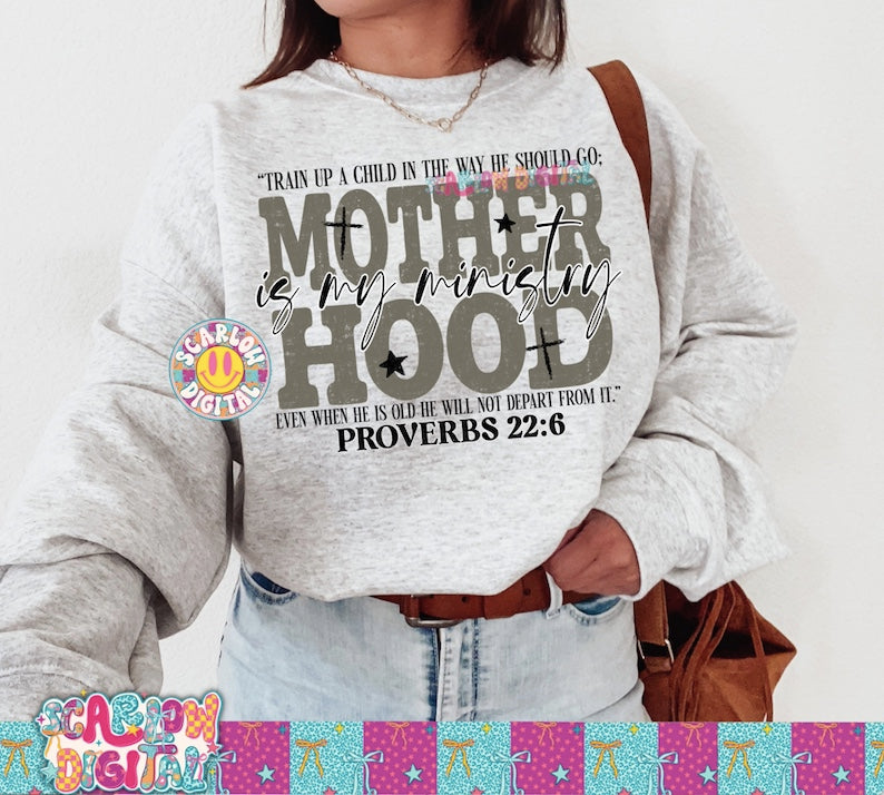 Motherhood is My Ministry PNG Digital Design