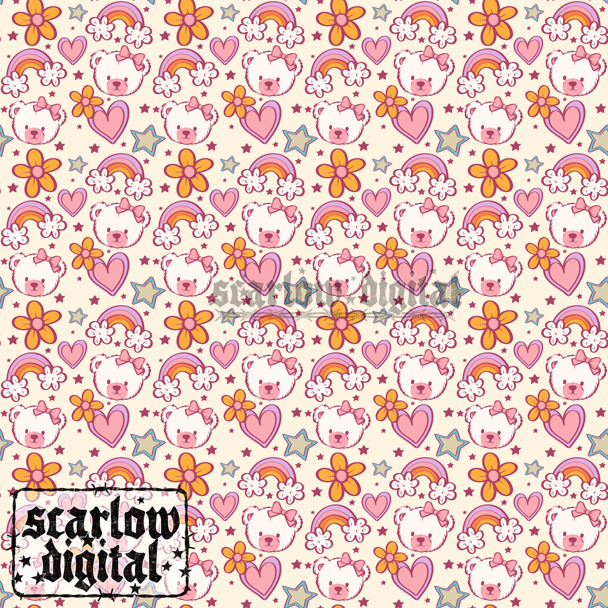 Girl Things Seamless Pattern Digital Design