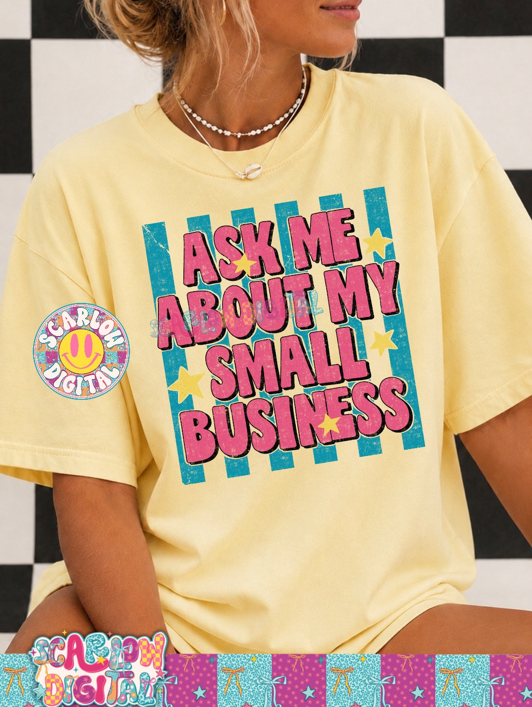 Ask Me About My Small Business PNG Digital Design
