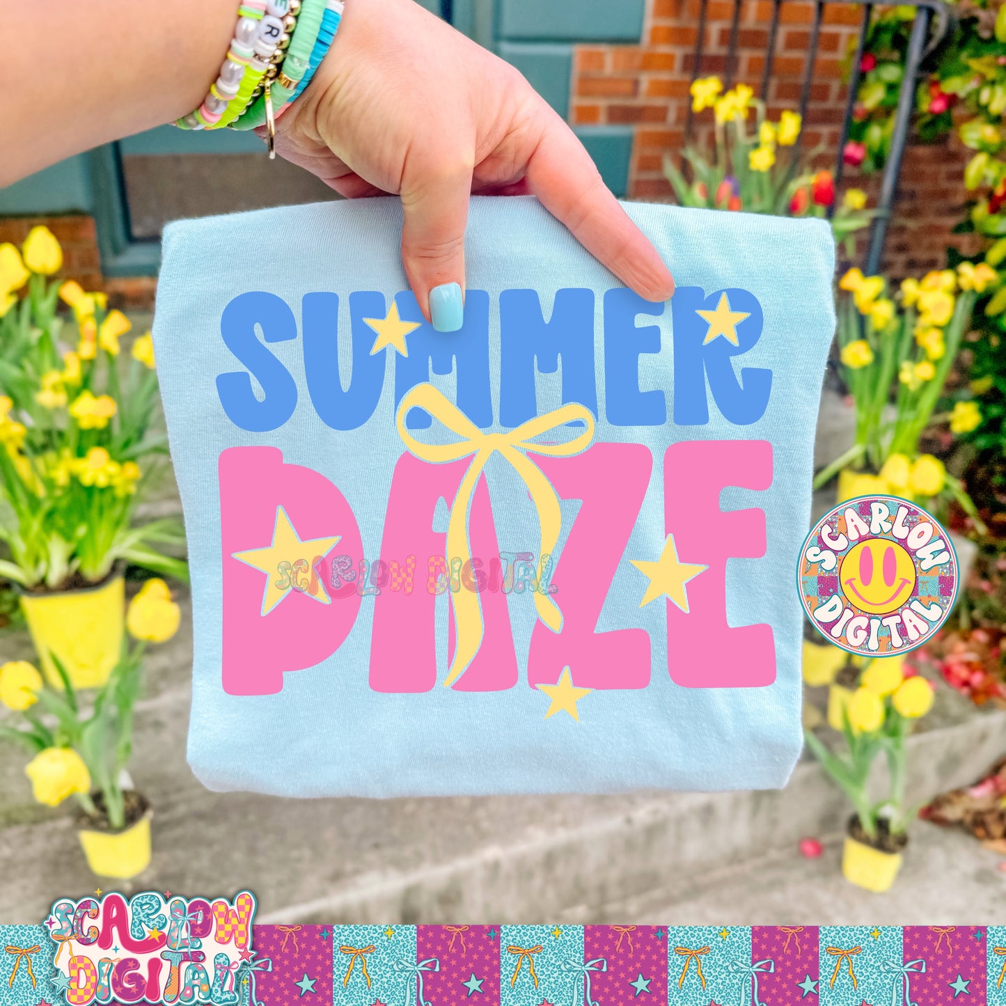 Summer Daze PNG Digital Design