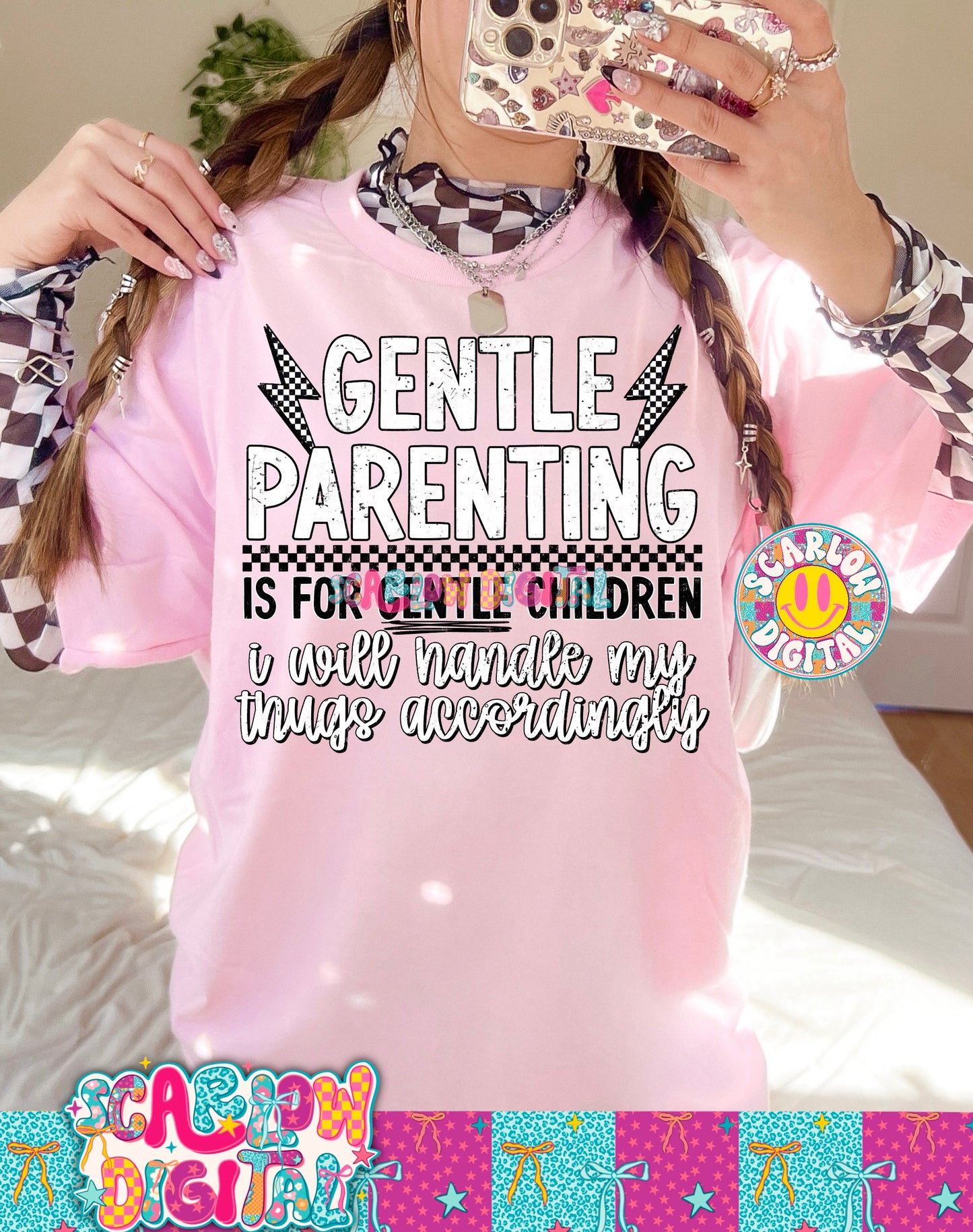 Gentle Parenting is For Gentle Children I Will Handle My Thugs Accordingly PNG Digital Design