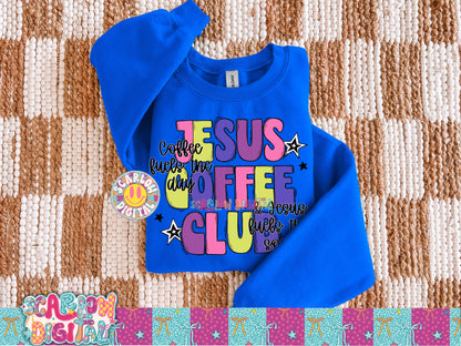 Jesus Coffee Club PNG Digital Design - Coffee Fuels the Day and Jesus Fuels the Soul