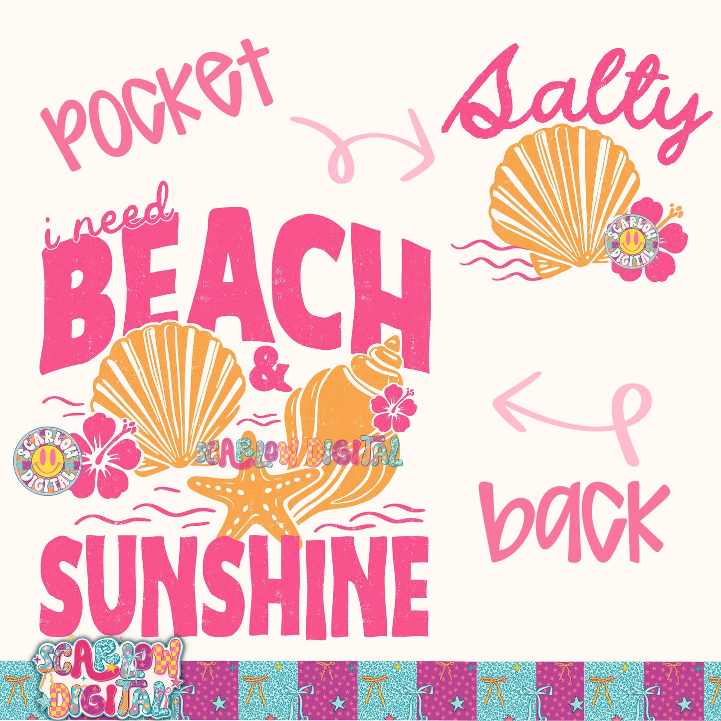 I Need Beach and Sunshine PNG Digital Design