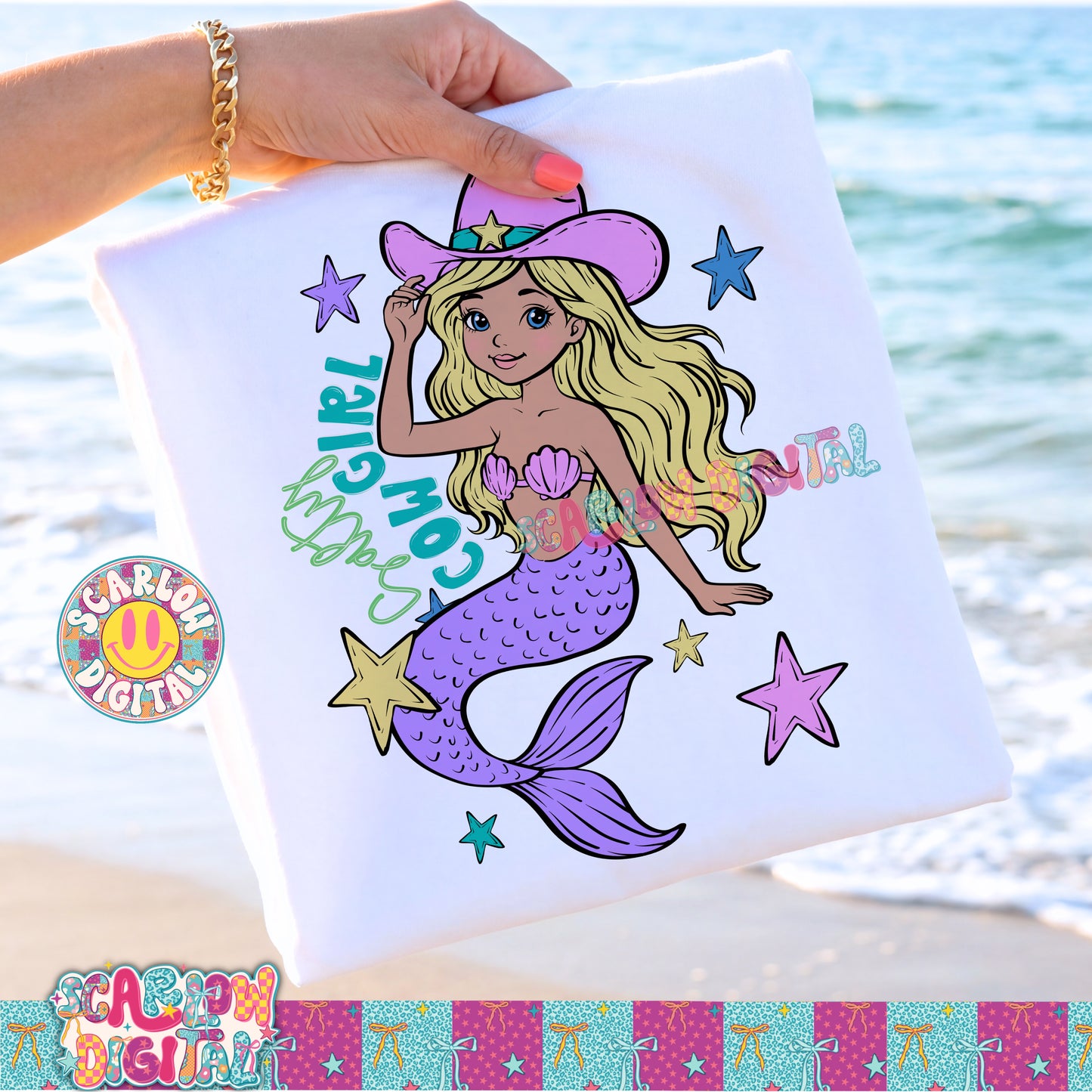 Salty Cowgirl PNG Digital Design