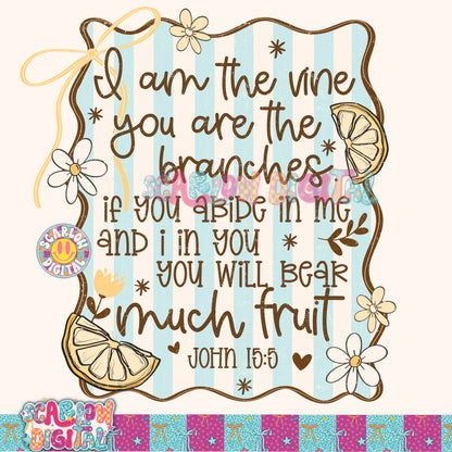 You Will Bear Much Fruit PNG Digital Design