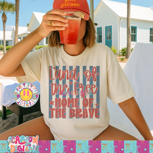 Land of the Free PNG Digital Design