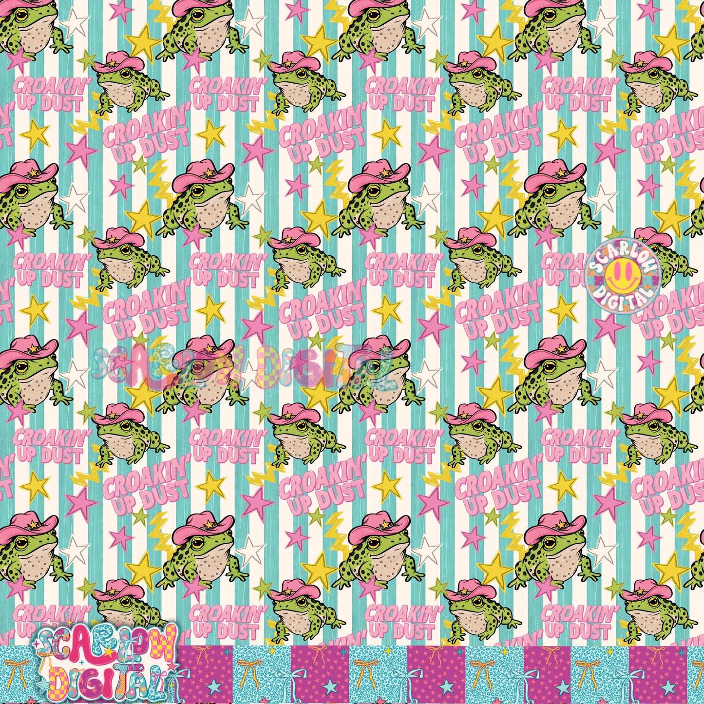 Croakin' Up Dust Seamless Pattern Digital Design