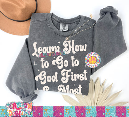 Go to God First & Most PNG Digital Design