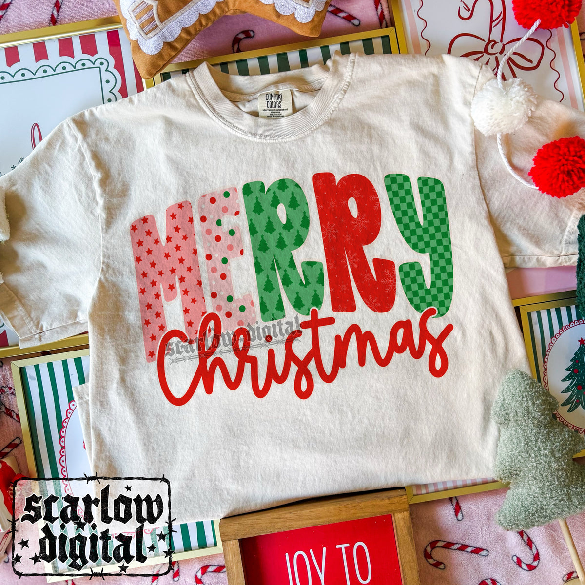 Merry Christmas PNG Digital Design