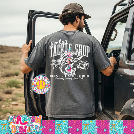 Live Bait Tackle Shop PNG Digital Design