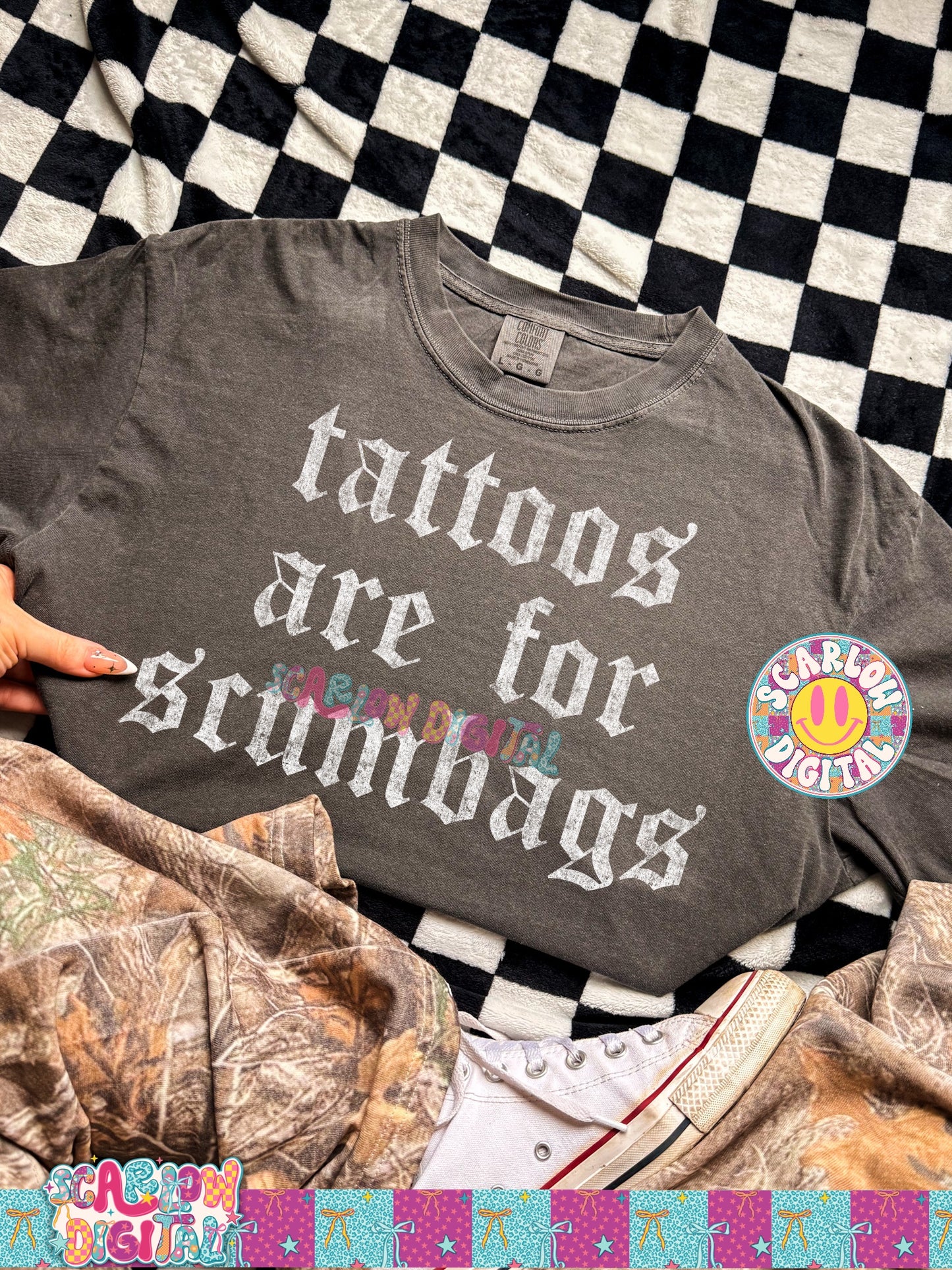 Tattoos Are For Scumbags PNG Digital Design
