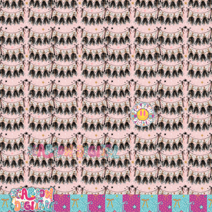Skeleton Garland Seamless Pattern Digital Design