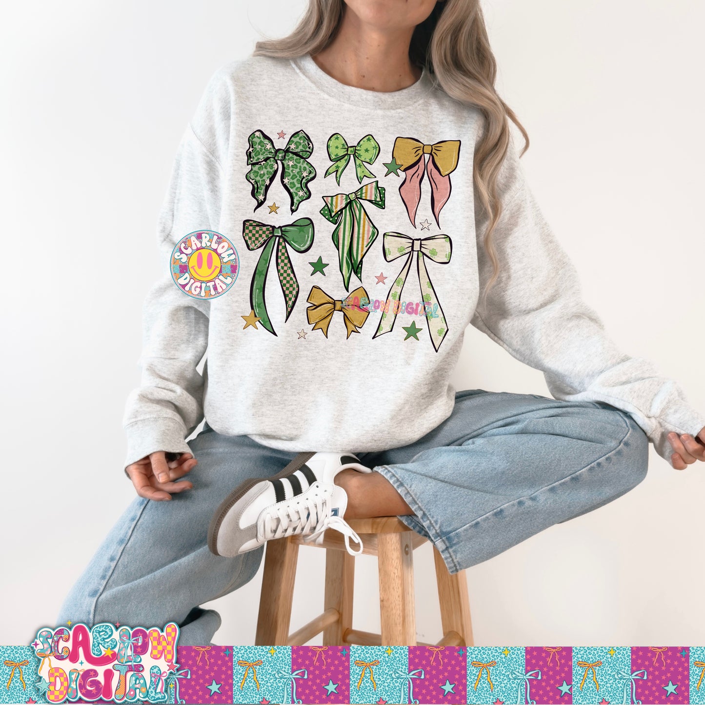 Saint Patrick's Bows PNG Digital Design