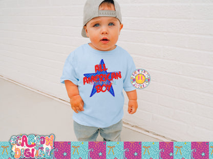 All American Boy PNG Digital Design