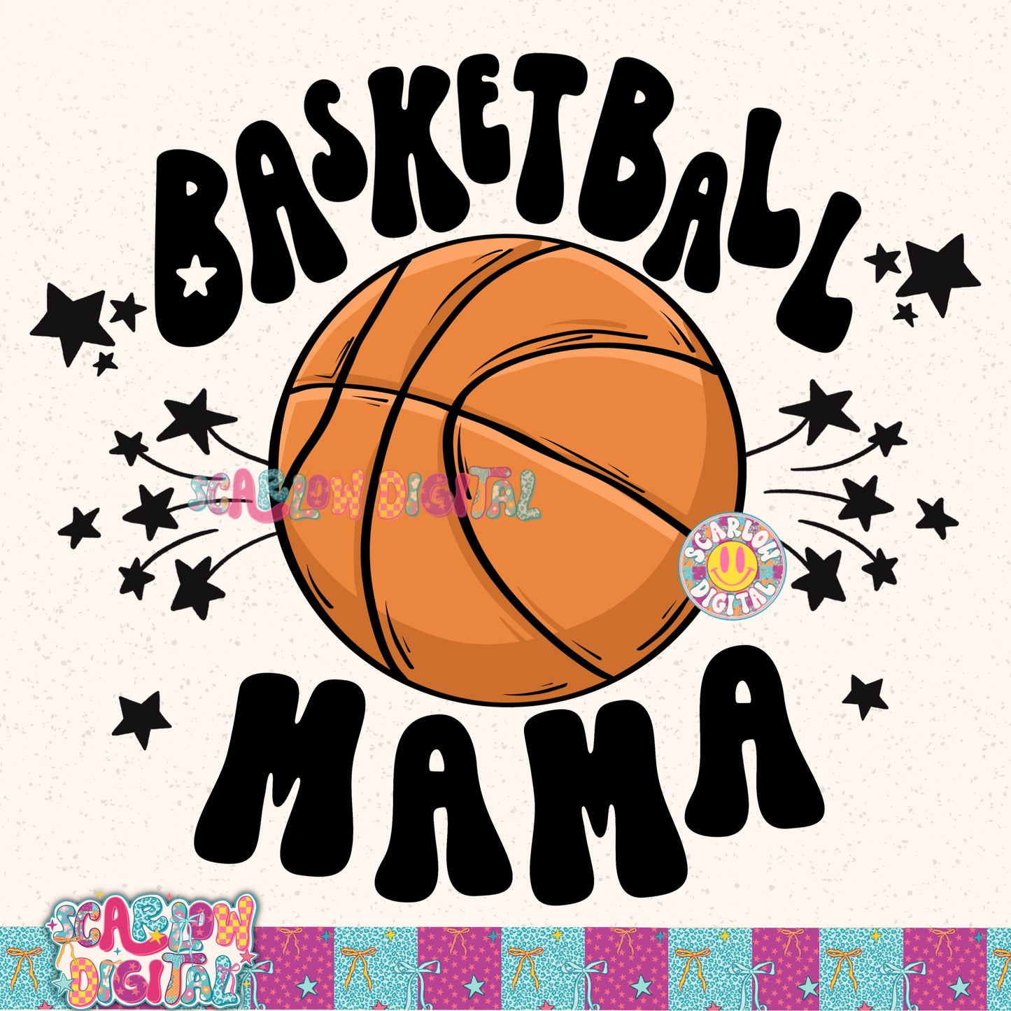Basketball Mama PNG Digital Design