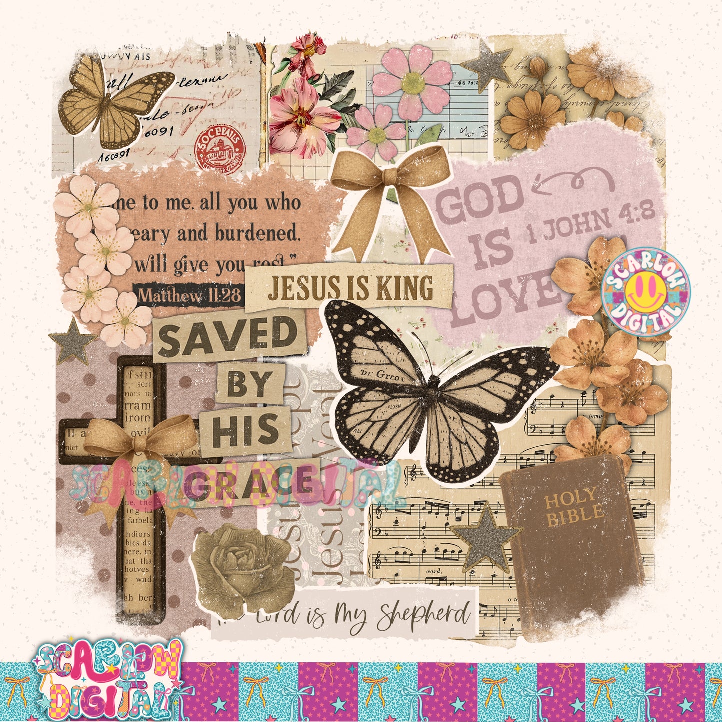 Christian Scrapbook PNG Digital Design