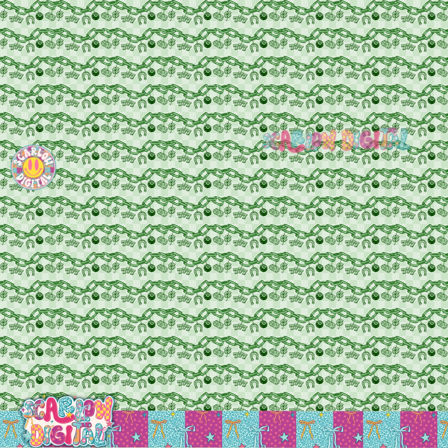 Lucky Bracelet Seamless Pattern Digital Design