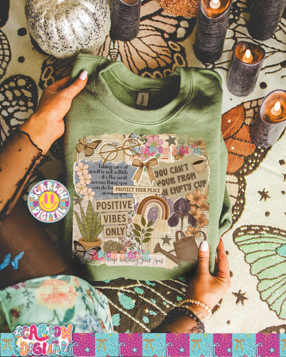 Self Care Scrapbook PNG Digital Design