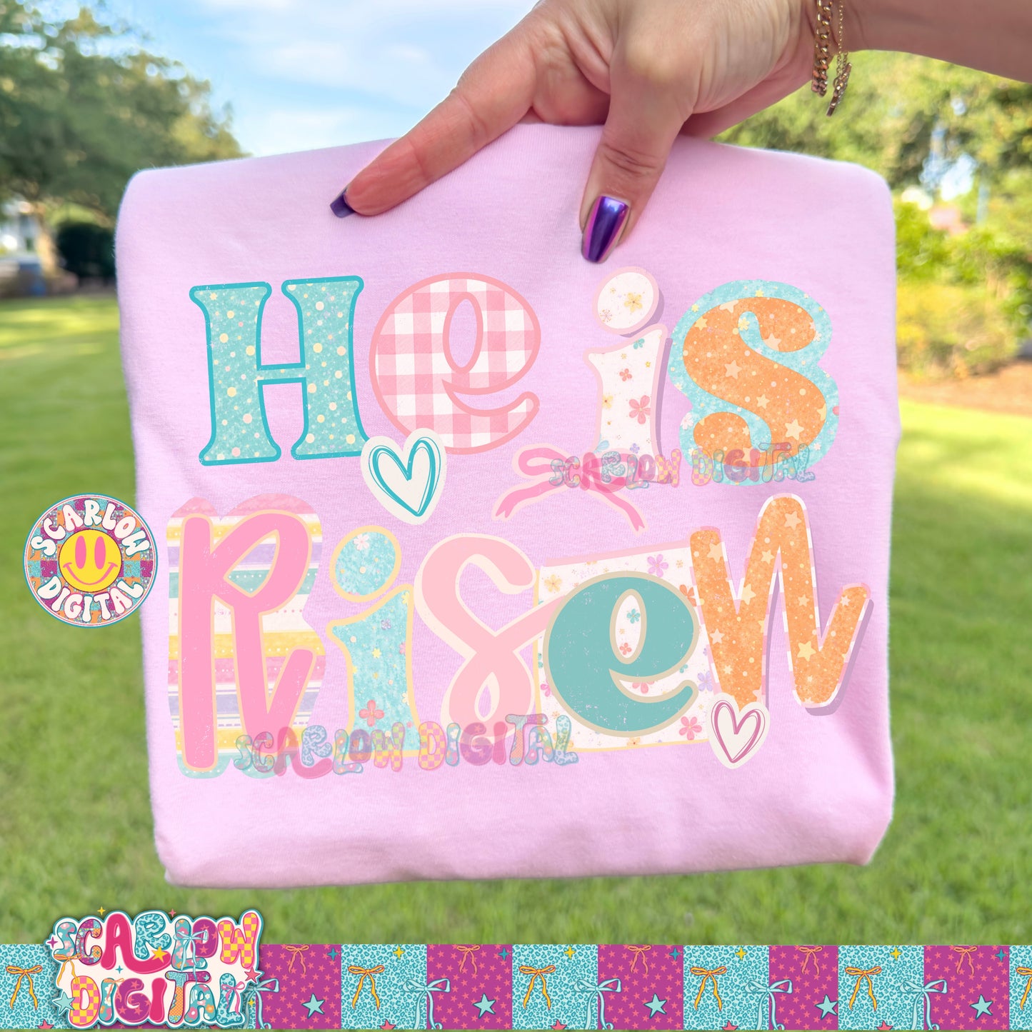 He is Risen PNG Digital Design