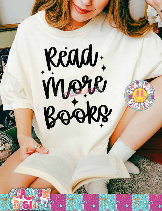 Read More Books PNG Digital Design