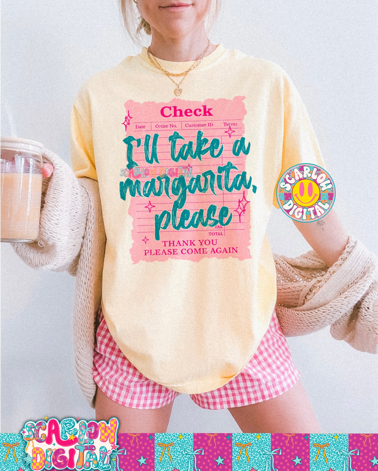 I'll Take a Margarita Please PNG Digital Design